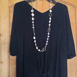 Chico's Long Chunky Gold Tone Necklace